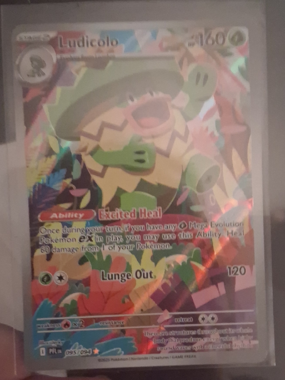 Pokemon Ludicolo Holo Green Yellow Trading Card